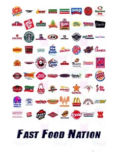 MOST POPULAR U.S. FAST FOOD RESTAURANT LOGOS 8x10 GLOSSY REPRINT VINTAGE - Picture 1 of 1