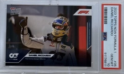 2023 TOPPS NOW Formula 1 #35 DANIEL RICCIARDO return of the honey bager - PSA 10 - Image 1 of 2