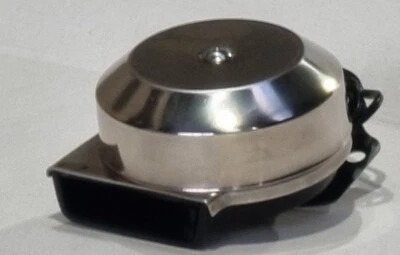 BOOTSKISTE 12V Bootshupe Signalhorn Bootshorn Marinehorn Nebelhorn Fanfare Edelstahlhorn VA