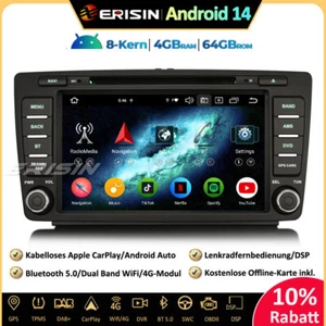 8-Kern DAB+Android 14 Autoradio GPS Für Skoda Octavia Yeti Superb Roomster Rapid - Bild 1 von 23