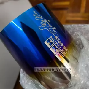 HKS HI-POWER UNIVERSAL SINGLE EXHAUST MUFFLER TITANIUM Inlet 2.5 Outlet 3.5 Inch - Picture 1 of 10