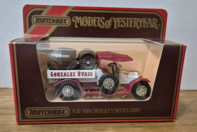 Y 26 1918 Crossley Conzalez Byass Models of Yesteryear Matchbox mit J Box - Bild 1 von 2