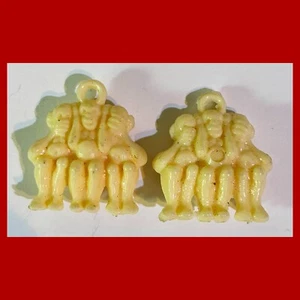 Vintage Premium GUMBALL CRACKER JACK PREISE SPIELZEUG: 2 See No Evil Monkeys - Bild 1 von 2