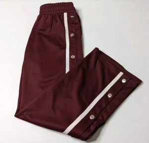U.S. Polo Assn. Side Snap Pants Men's S Burgundy White Stripe Stretch  - Picture 1 of 8