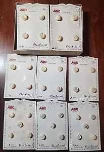 Vintage Ocean Pearl Buttons Blue Bonnet Genuine ABC Pearl on Cards LOT NOS - Picture 1 of 3