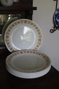 Lot of 10 Vintage Corelle by Corning Butterfly Gold 10.25" Dinner Plates - Picture 1 of 6