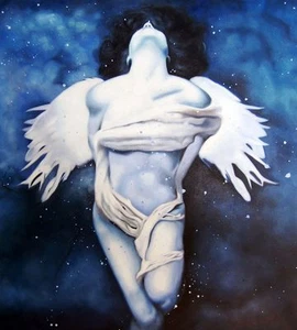 Pintura al óleo desnudo 30x20. Marco disponible arte moderno decoración colgante de pared - Imagen 1 de 2