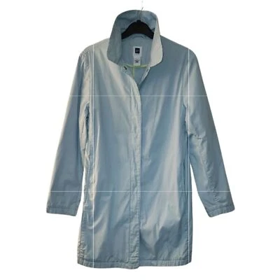 Gap Factory Store Blue Lightweight Cotton Trench Coat Women’s Small - Image 1 of 4
