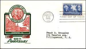 Scott 982 3 Cents Washington / Lee Staehle FDC Typed Address Planty 982-18 - Picture 1 of 2