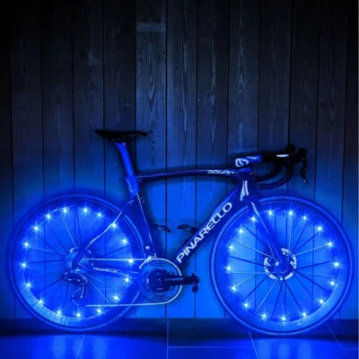 Luces de radios giratorias efecto rueda de fuego para bicicleta - fáciles de instalar Foto 1 de 4