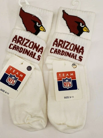 NFL Arizona Cardinals Ladies Socks Size: 9-11 (2 Pair) Logo Cover