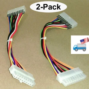 2x: Cable adaptador de 24 a 20 + 4 pines para placa base de PC de 20 pines + fuente de alimentación ATX de 24 pines - Imagen 1 de 8