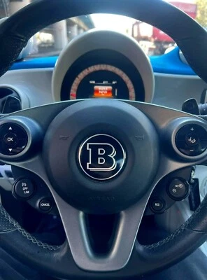 For Smart 453 Brabus Pulse Xclusive Emblem 58mm Logo Stamp On Steering Wheel - Image 1 of 4