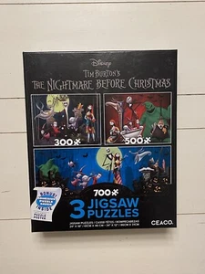 Disney The Nightmare Before Christmas Jigsaw Puzzle 3 Puzzles 300 500 700 CEACO - Picture 1 of 4