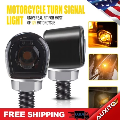 Señales de giro intermitentes luces ámbar indicador universal LED mini motocicleta EE. UU. Foto 1 de 4