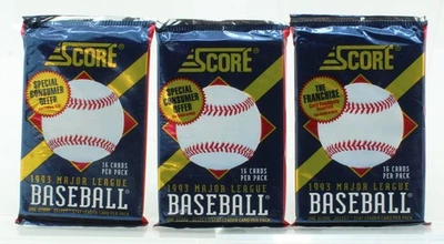 Score - 1993 Major League Baseball (3 Packs)  - 1993 - Image 1 of 3