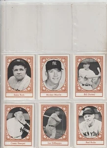 1980 TCMA BASEBALL ALL-TIME N.Y. YANKEES TEAM COMPLETE 12-CARD SET W/RUTH,MANTLE - Picture 1 of 2