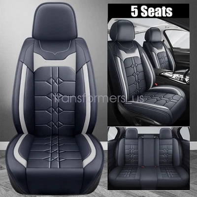 Seat Covers For 2008 2009-2021 Subaru Impreza PU Leather 5 Seats Black Foto 1 de 4