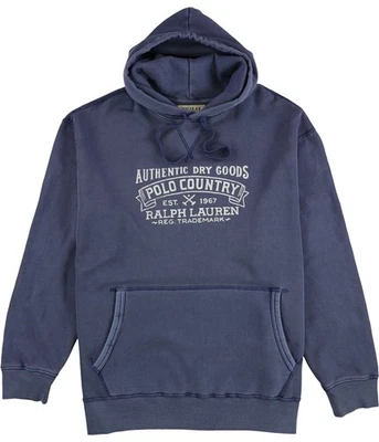 Ralph Lauren Mens Authentic Dry Goods Hoodie Sweatshirt, Blue, Big & Tall, 3XLT - Image 1 of 2