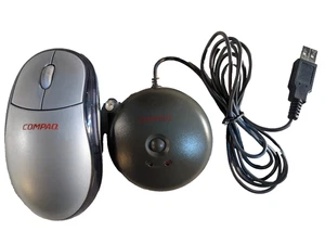 Compaq 27mhz Wireless Optical Mouse and Transmitter 26-751 Vintage - Picture 1 of 8