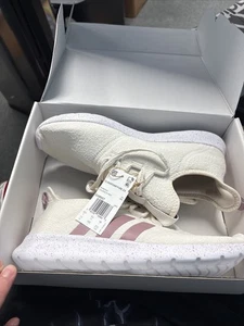 Adidas Cloudfoam Pure 2.0 Chalk White Magic Mauve Running Shoes Women's Size 11 - Picture 1 of 5