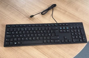 Dell KB216 RX6RM Black UK QWERTY Multimedia Slim USB Wired Keyboard - Picture 1 of 4