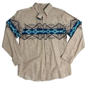 NWT Roper Boys Aztec Snap Button Down XL 16-18 - Picture 1 of 8