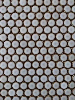 Mosaico de porcelana redondo azul rústico 5 folhas azulejo piso de parede - Imagem 1 de 2