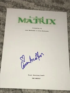 CARRIE ANNE MOSS SIGNED AUTOGRAPH MOVIE SCRIPT THE MATRIX KEANU REEVES COA BAS E - Picture 1 of 1