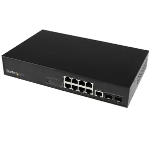 NEW StarTech.com 10 Port L2 Managed Gigabit Ethernet Switch w/ 2 Open SFP Slots - Picture 1 of 10