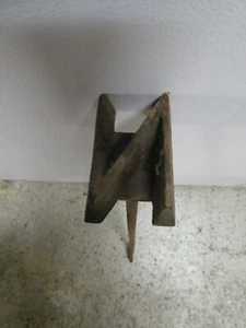 ANTIQUE VINTAGE STEEL CATTLE BRAND BRANDING IRON LETTER N BLACKSMITH MADE - Picture 1 of 6