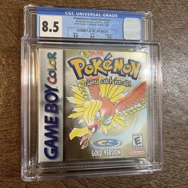 Pokemon GOLD Nintendo Game Boy Color COMPLETE IN BOX (CIB) CGC graded 9.0