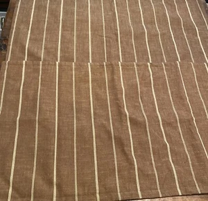 Legacy Home Linen Blend King Pillow Shams Pair Brown Tan Stripe - Picture 1 of 4