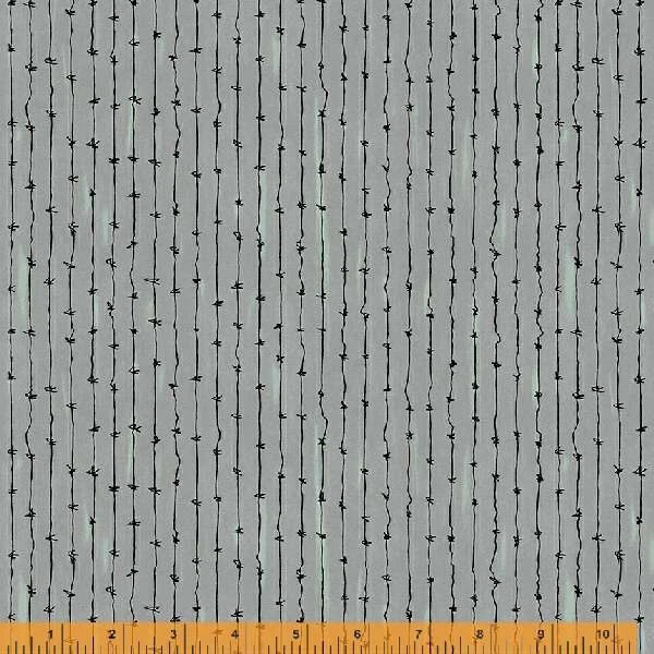 Arcilla de alambre de púas Laura Heine Yippie Yi Yo Ki Yay por yarda 36x 43 pulgadas de ancho Foto 1 de 1