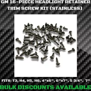 1969-1988 G Body Headlight Bezel Trim Ring Retainer Bucket Screws STAINLESS OEM - Picture 1 of 1