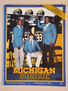 1982 MICHIGAN FOOTBALL Program v Purdue Nov 13 1982 Anthony Carter Jim Harbaugh. - Picture 1 of 12