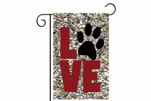 Welcome Garden Flag Yard Decor Dog Cat Paw Prints 12x18 Lawn Home Banner Sign - Picture 1 of 3