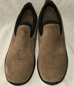 Lands End Herrenschuh Größe 8D Slipper Mokassins Wildleder HELLBRAUN HELLBRAUN - Bild 1 von 7