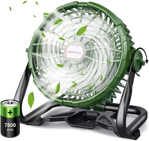2-in-1 Camping Fans for Tents Desk 7800 mAh Battery for Outdoor Home Office - Picture 1 of 6