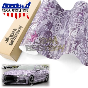 【Sticker Bomb】 Vinyl Wrap Decal Film Graffiti Cartoon Anime JDM USDM Sheet DIY - Picture 1 of 77