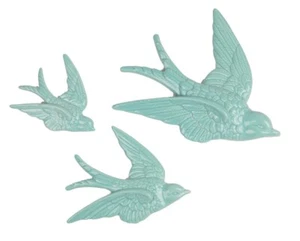 Sass&Belle 3 flying wall plaque swallows birds gift ornament swallow bird geese - Picture 1 of 3