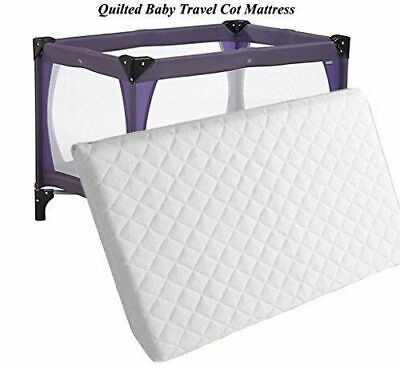 New Extra Thick Baby Travel Cot Mattress Fully Breathable With Quilted Cover • 21.44£