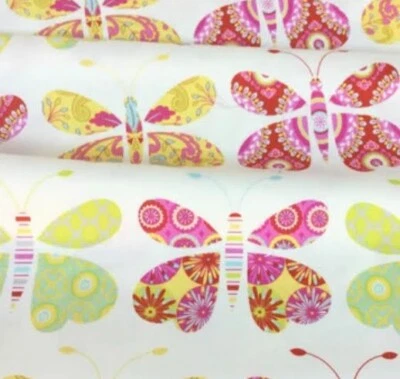 Kumari Garden Dena Designs Free Spirit Sacha in Pink Butterfly  **FABRIC ONLY** - Image 1 of 2