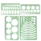  4 PCS Zeichnungsvorlage Lineal Stickwerkzeuge Quilt-Vorlagen Mehrzweck