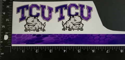 TCU HORNED FROGS NCAA Mini Football Helmet Decals Cover