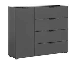 xonox.home Kommode Highboard Sideboard Anrichte Ray anthrazit 135x112x40 cm - Bild 1 von 5