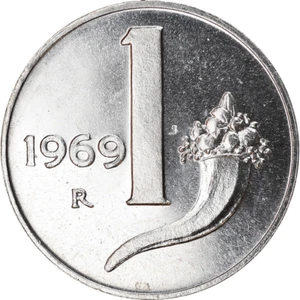 Italy Coin 1 Lira | Cornucopia | Scale | Horn of Plenty | 1951 - 2001 - Picture 1 of 12
