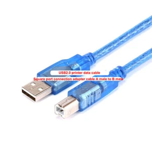 1 pièce câble de données d'imprimante USB 2.0 port carré haute vitesse A mâle à B mâle - Photo 1/5