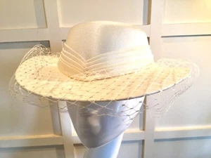 vintage satin hat vintage wedding hat - Picture 1 of 11