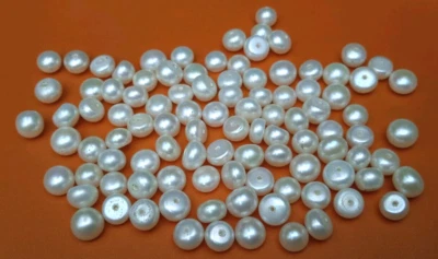 Perle Naturali Per Orecchini Da Montare 100pc 6-7mm  con foro posteriore Orafo - Immagine 1 di 4